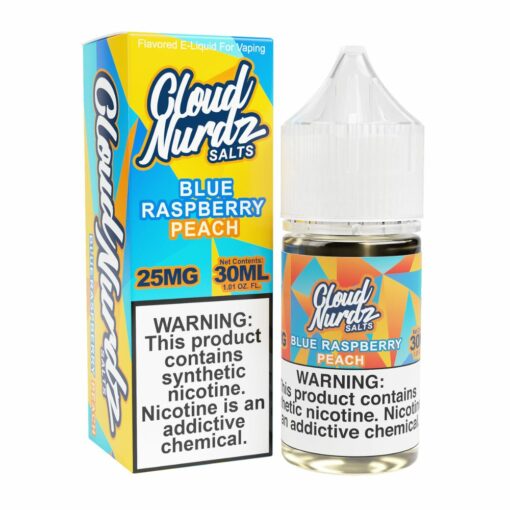 Cloud Nurdz TFN Salts Blue Raspberry Peach 30mL