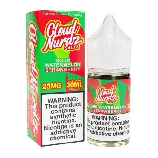 Cloud Nurdz TFN Salts Sour Watermelon Strawberry 30mL
