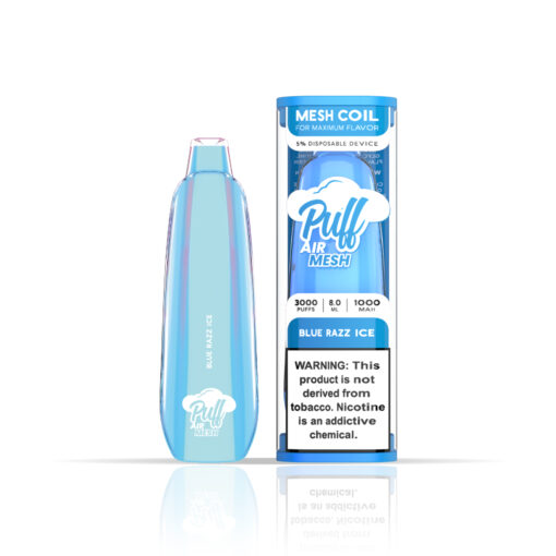 Puff air mesh disposable vape blue razz ICE