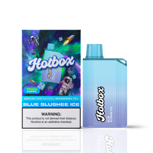 Hotbox disposable vape 7500 puffs wholesale Blue Slushee Ice