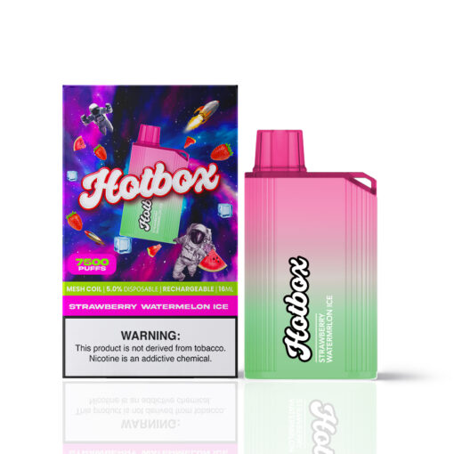 Hotbox disposable vape 7500 puffs wholesale STrawberry Watermelon Ice