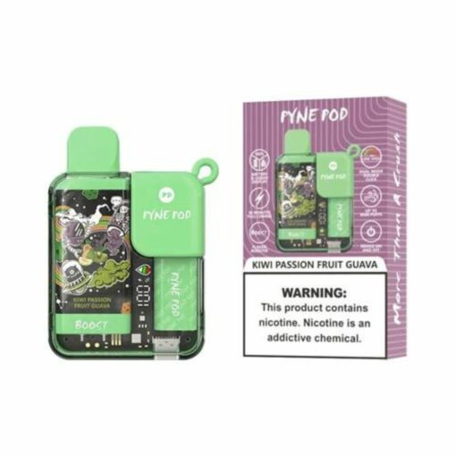 Pyne Pod Boost Disposable Vape 8500 Puffs Kiwi Passion Fruit Guava