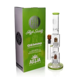 Gemini Premium Wig Wag Waterpipe (Green)