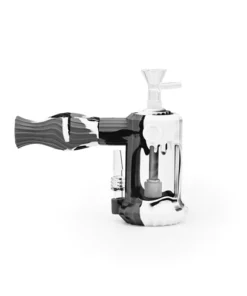 Ritual - 6'' Duality Silicone Dual Use Bubbler - Black & White Marble