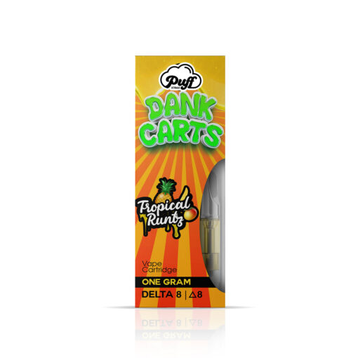 Puff Xtrax | Dank Carts Delta-8 Vape Cartridge: Tropical Runtz